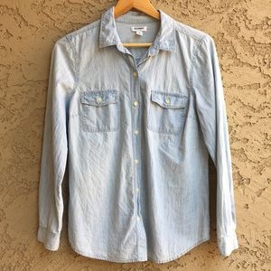 OLD NAVY Chambray Button Up Long Sleeve Medium